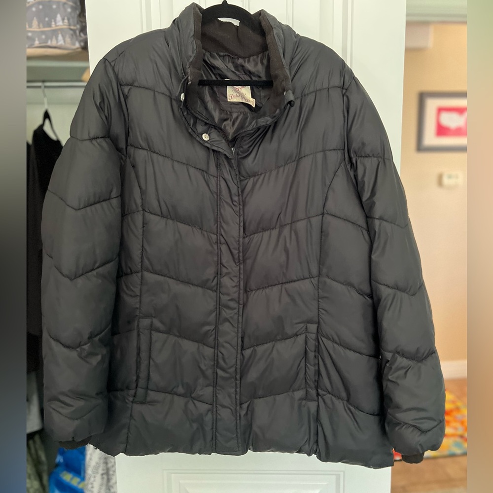 Black puffy coat